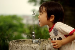 はじめの水飲み　金井